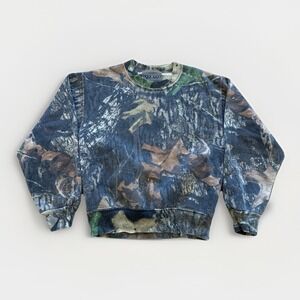Vintage Mossy Oak Sweatshirt Youth S Break Up Camo Jerzees Outdoors Y2k